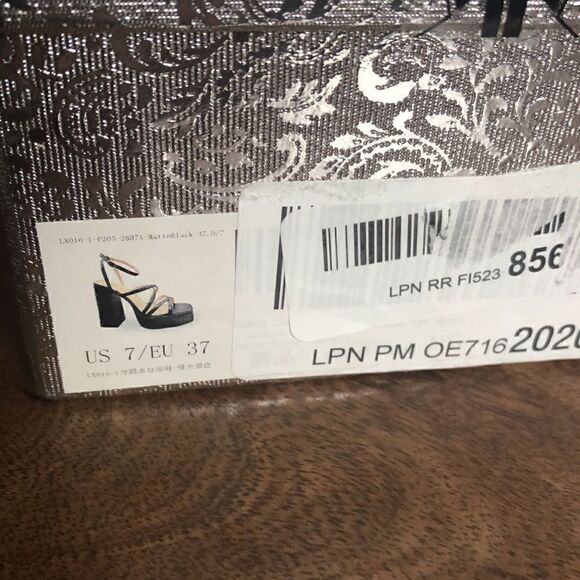 ISNOM Platform Chunky Block Heel Sandals with Open Square Toe size 7 - Picture 10 of 11